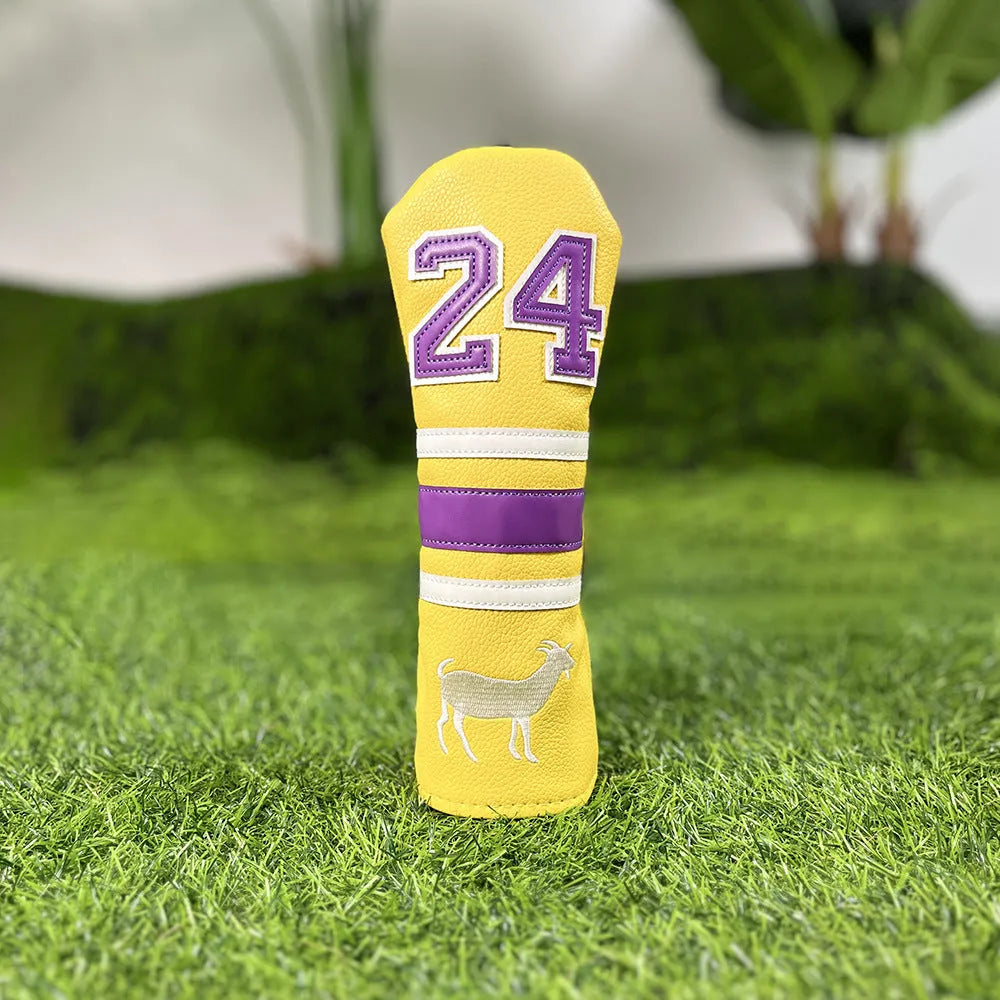 Wooden pole design golf club sleeve set with four headcovers in choice of colours