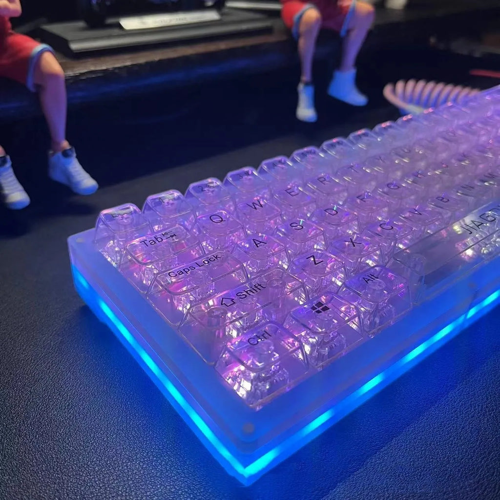 Transparent plastic universal 132-key mechanical keyboard cap set