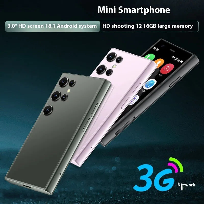 S23PRO & XS15 mini smartphone in black, green, or pink purple with 30cm screen.