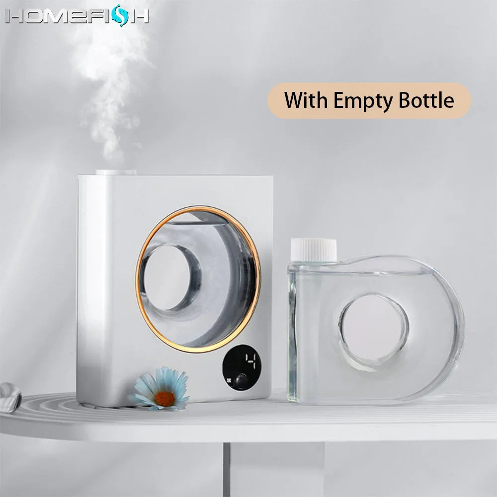 Small white automatic aromatherapy machine with wall-mounted design showing dimensions