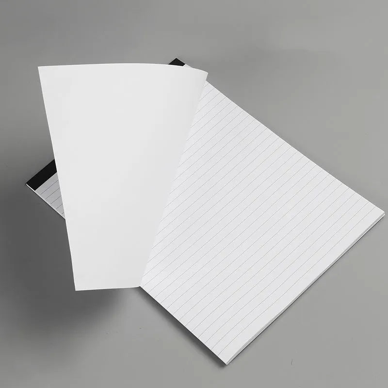 A4 tearable meeting minutes notebook with grid paper and wireless adhesive binding in assorted colours