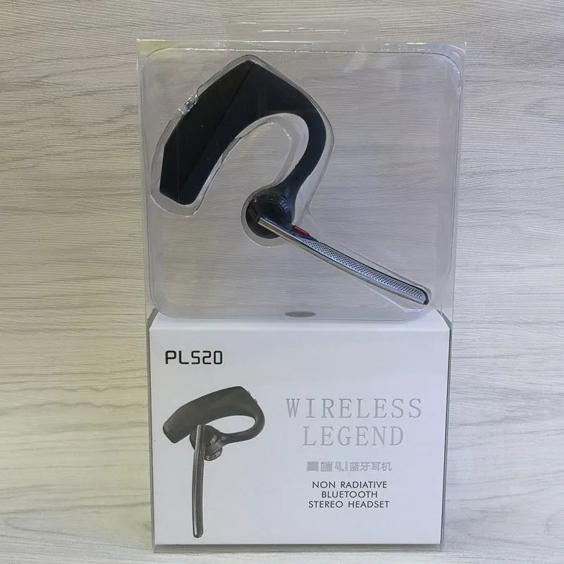 Black plastic stereo Bluetooth sports headphones with a minimalist design.