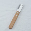 Pet stripping comb with wood handle and metal fittings for dog and cat grooming