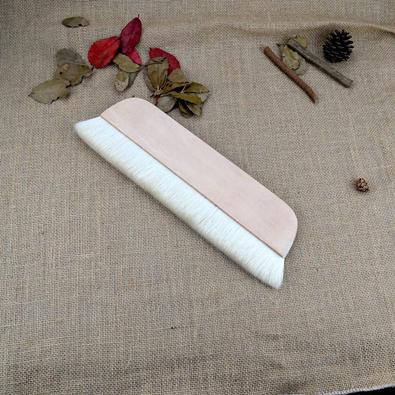 Natural wool brush for art mounting and board shading, shown in picture colour