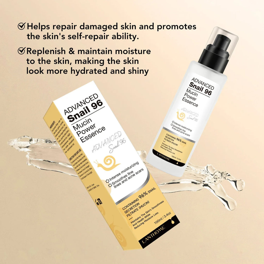 100ml snail serum essence liquid bottle for facial moisturising treatment