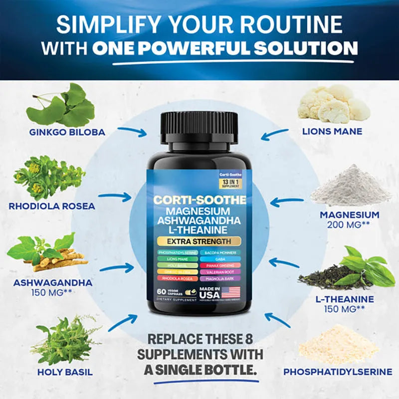 Bottle of 60 South African Drunken Eggplant Magnesium supplement capsules.