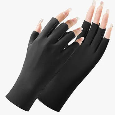 Ice silk sunscreen gloves for women with UPF50+ protection in various colours