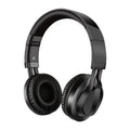 Black wired over-ear headphones with microphone and 3.5mm plug