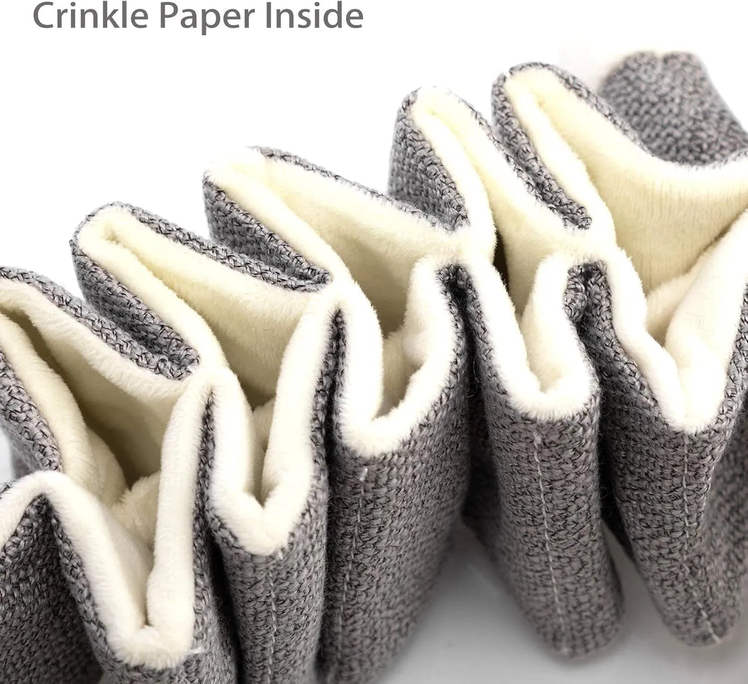 Grey koala plush dog toy measuring 30cm with crinkle paper squeaker and rope reinforcement