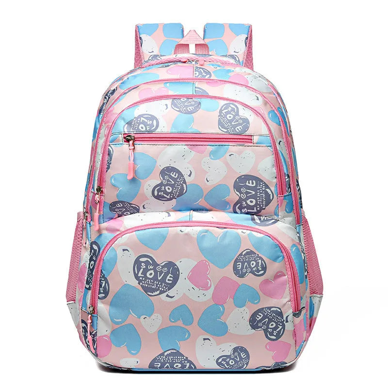 Student backpack with air pillow belt system in blue colour with large capacity design