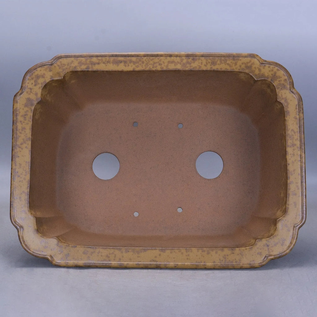 Purple sand rectangular floor-standing flowerpot in modern simplicity style.