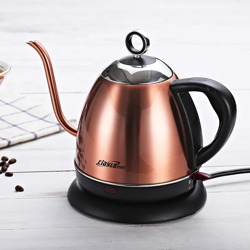 Gold stainless steel automatic electric kettle with touch control panel