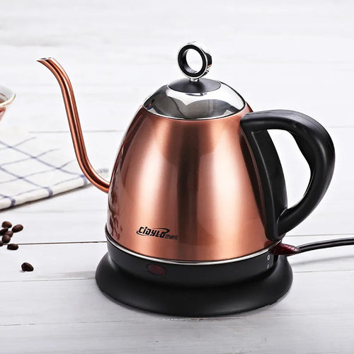 Gold stainless steel automatic electric kettle with touch control panel