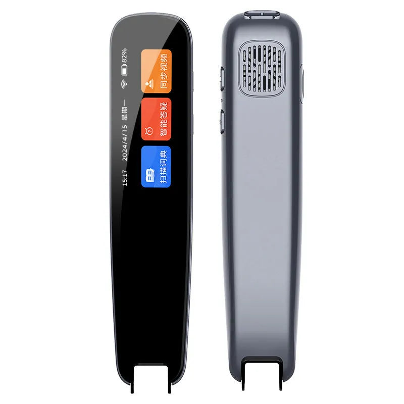 Dark grey English talking pen with scanning tip for offline translation and language practice