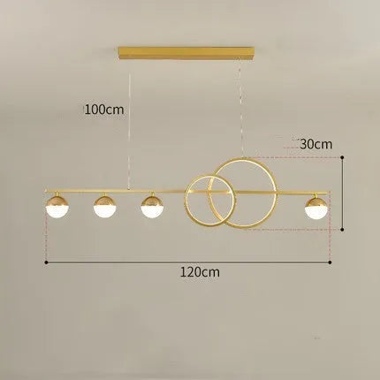 Rectangular aluminium Nordic-style ceiling lamp in black or gold finish with remote control.