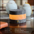 Volcanic rock touch night lamp with USB charging port and essential oil diffuser component