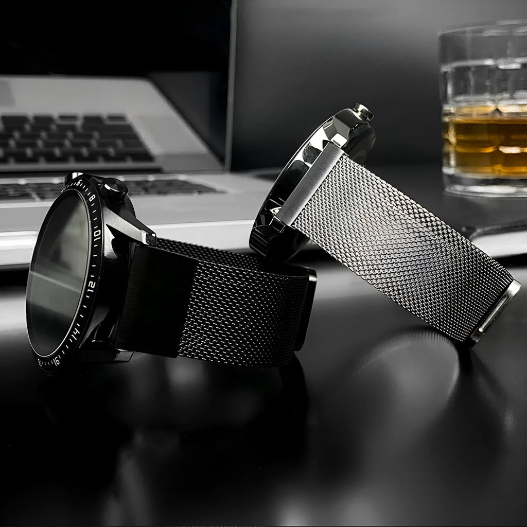 Stainless steel watch strap replacement for Garmin Fenix smartwatches in multiple colours
