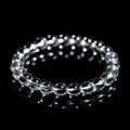Donghai old mine white crystal bead bracelet in single circle design.