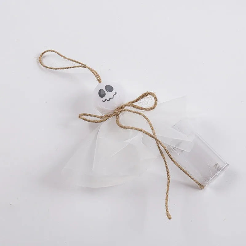 Halloween ghost-themed LED lighting chain with battery box and colourful PVC shell