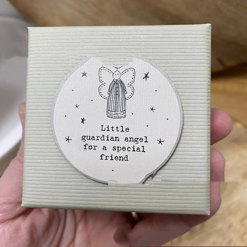 Guardian angel resin ornament with modern simple cartoon design for gift giving