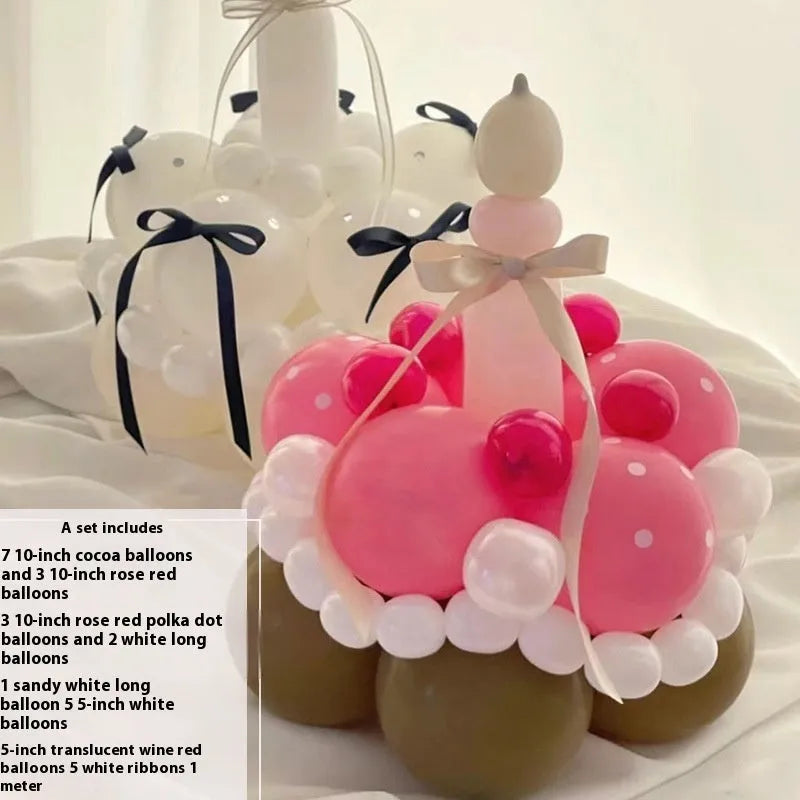 DIY balloon bouquet cake decorating kit with balloon set for handmade party centrepieces
