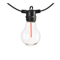 Outdoor waterproof decorative string lights with transparent meteor bags and A60 bulbs for garden and wedding scenes
