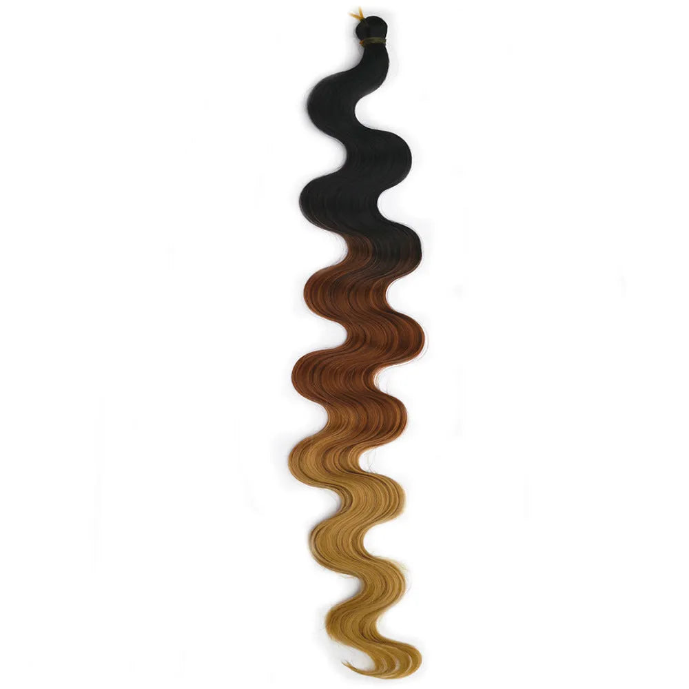 24-inch wine red big wave synthetic wig with braided texture on display