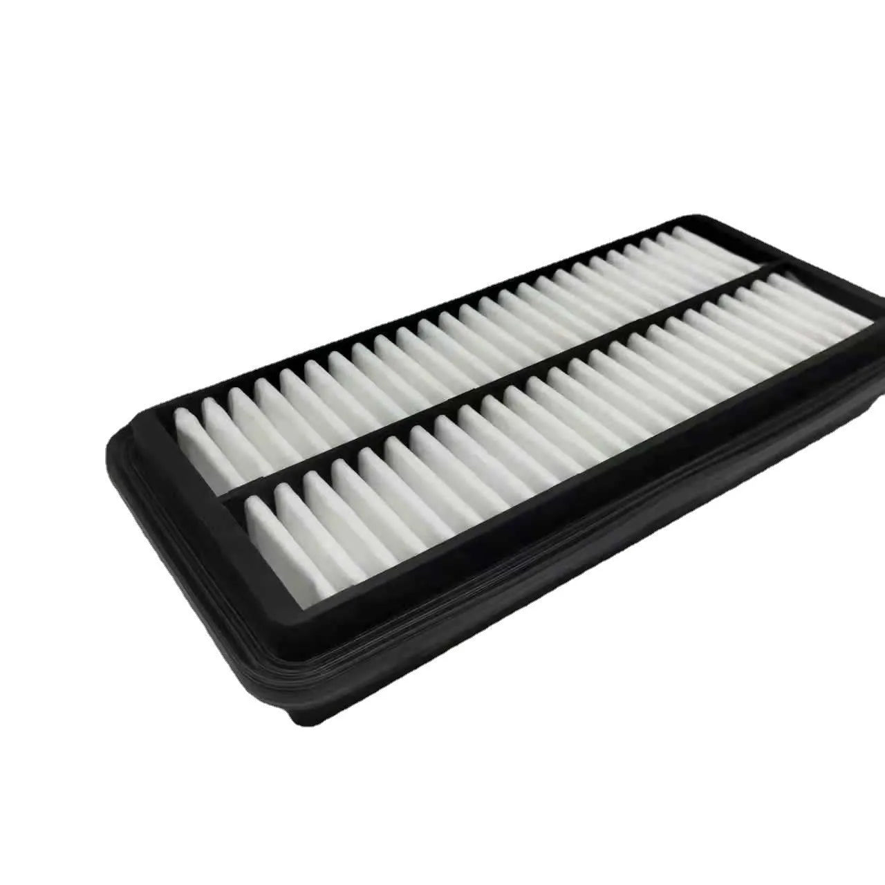Black car air filter with 256x113x40mm dimensions for modern vehicle engines
