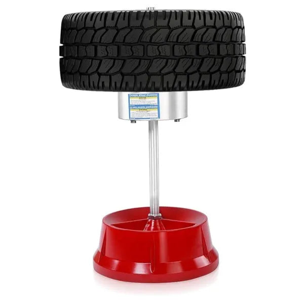 Portable aluminium hub balancer with bull's eye level for tyre balancing on 1-1/2" to 4" hubs