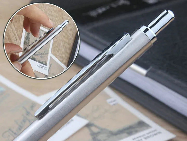 Metal automatic mechanical pencil with 0.5mm to 2.0mm lead size options