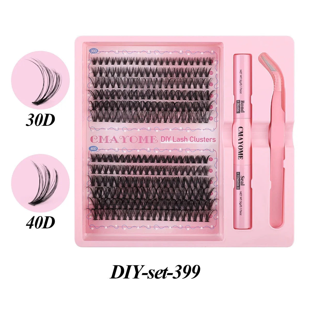 DIY single cluster false eyelashes with 15.5cm length artificial fibre material