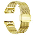 Stainless steel watch strap replacement for Garmin Fenix smartwatches in multiple colours