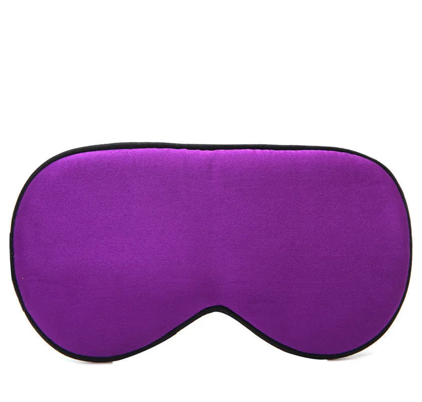 Double-sided mulberry silk eye mask in multiple colours, showing embroidery and print detail.