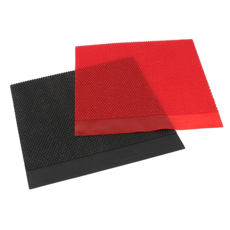 Single table tennis rubber sheet with small-particle texture in black and red colour options