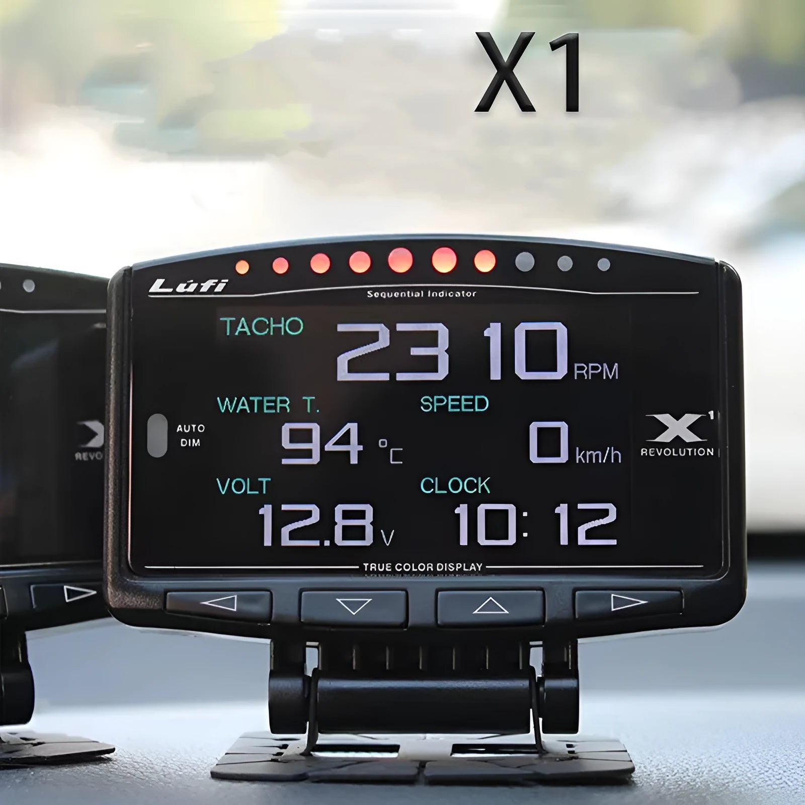 X1 Automotive Multi Function OBD Instrument with LED display and metal casing