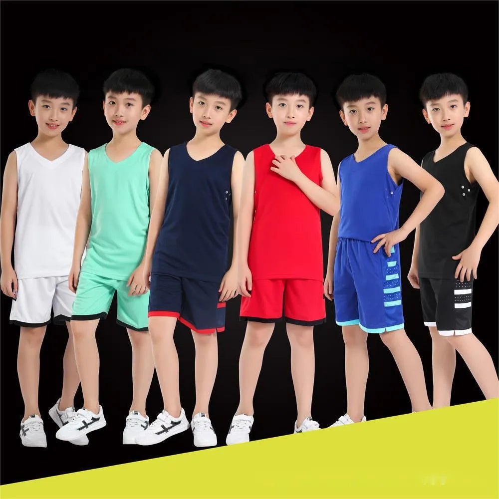 Student campus competition training breathable sports vest and pants set