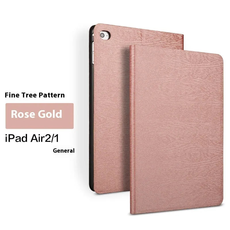 Universal iPad protective cover with integrated sleep bracket in sapphire blue imitation leather