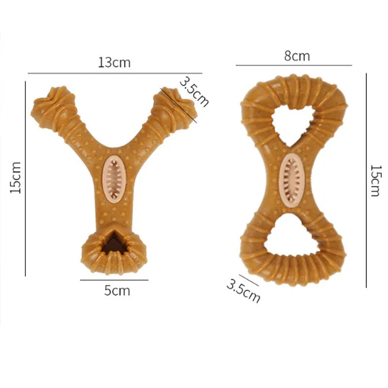 TPR dog chew bone toy in 8-shape and Y-shape designs for teeth cleaning