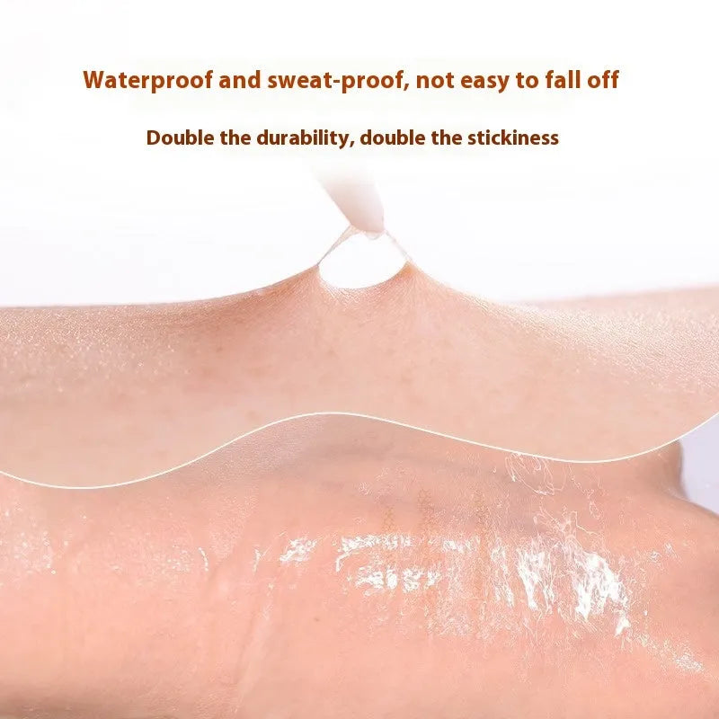 Roll of transparent lace-patterned double eyelid stickers for creating a natural eyelid crease.