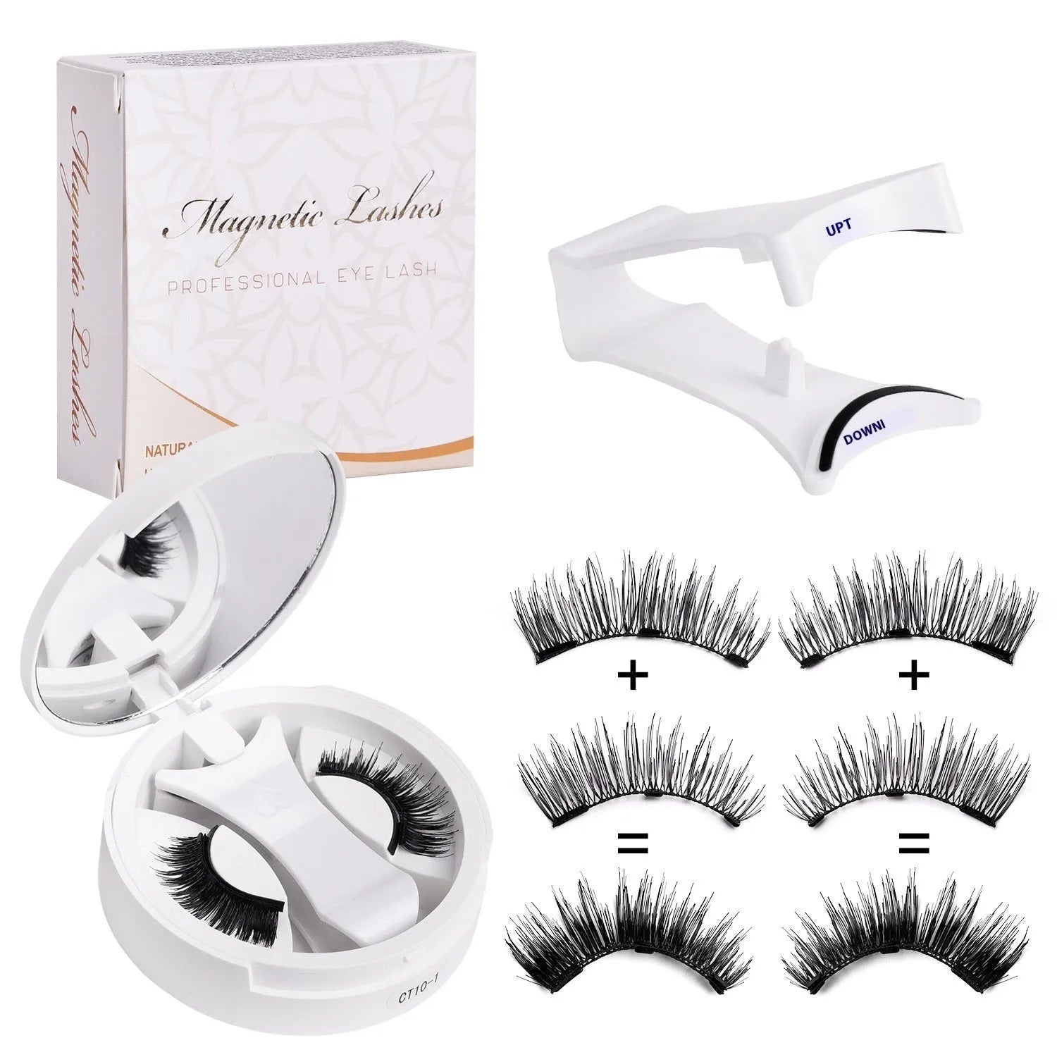 Portable chemical fibre false eyelash storage box with integrated soap holder compartments