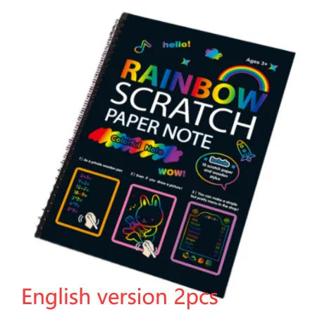 Large children's scratch art paper for colourful DIY scraping painting activities