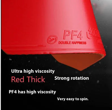 PF4-50 Fast Attack Sticky Classic table tennis racket in red or black with anti-rubber surface