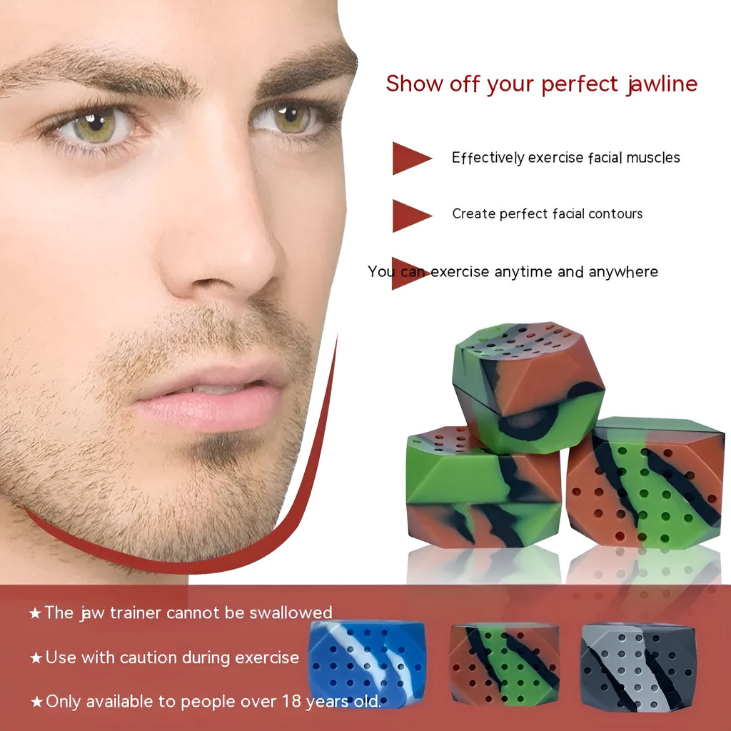 Camouflage silicone facial muscle fitness balls for masseter exercise and jaw tightening training