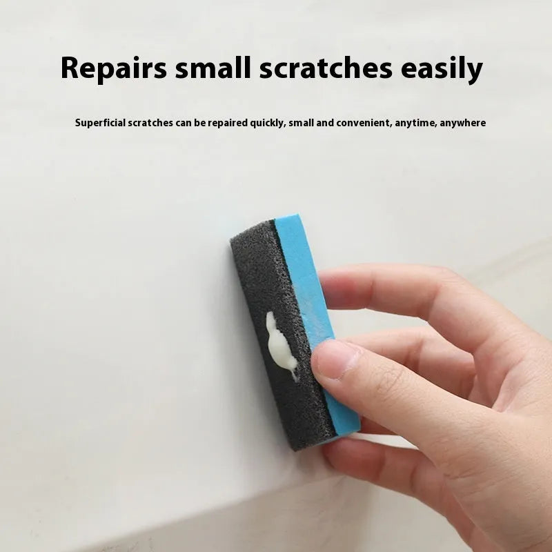 Car repair wax kit containing scratch removal A wax, brightening B wax, and frosted sponge applicator for automotive paint