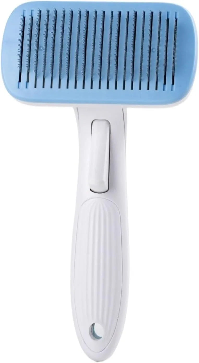 Automatic pet hair removal comb for dogs and cats in blue colour option