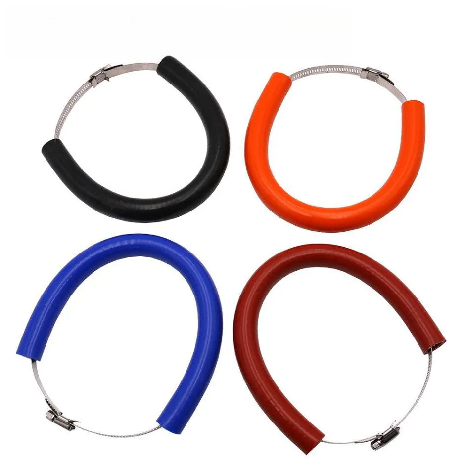 Universal motorcycle exhaust pipe anti-drop wring gasket in black, blue, or orange colour options