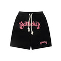 Women's cropped loose-fit sweatpants in cotton blend fabric on a hanger.