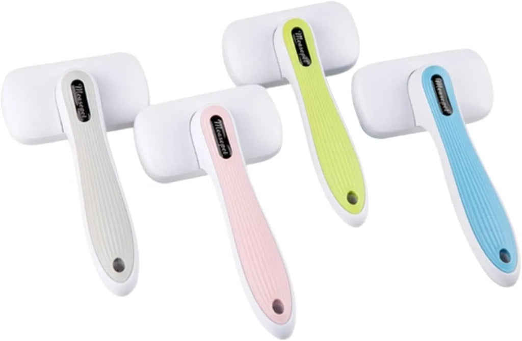 Automatic pet hair removal comb for dogs and cats in blue colour option