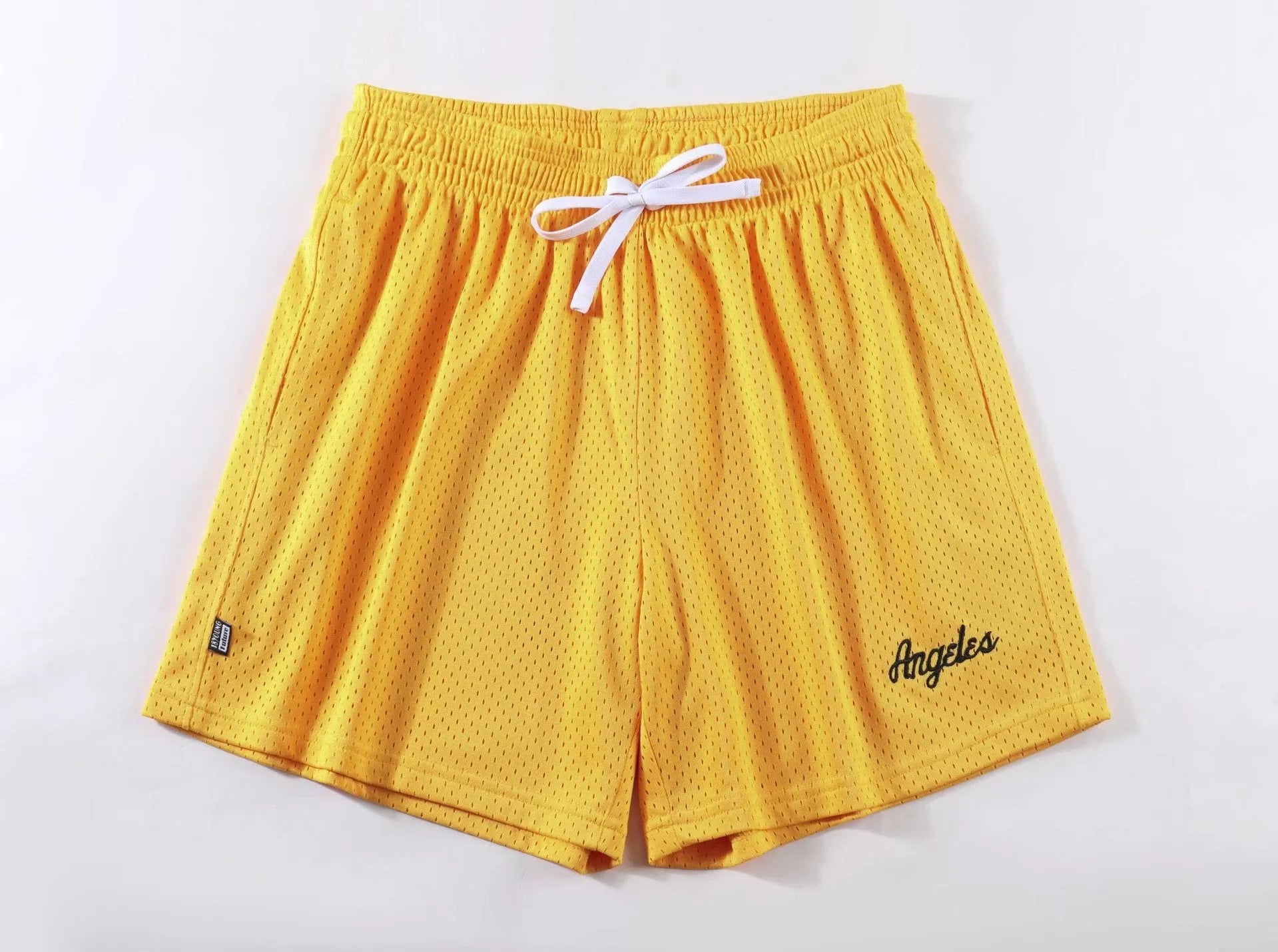 Men's double-layer mesh shorts in various colours showing sports leisure styling