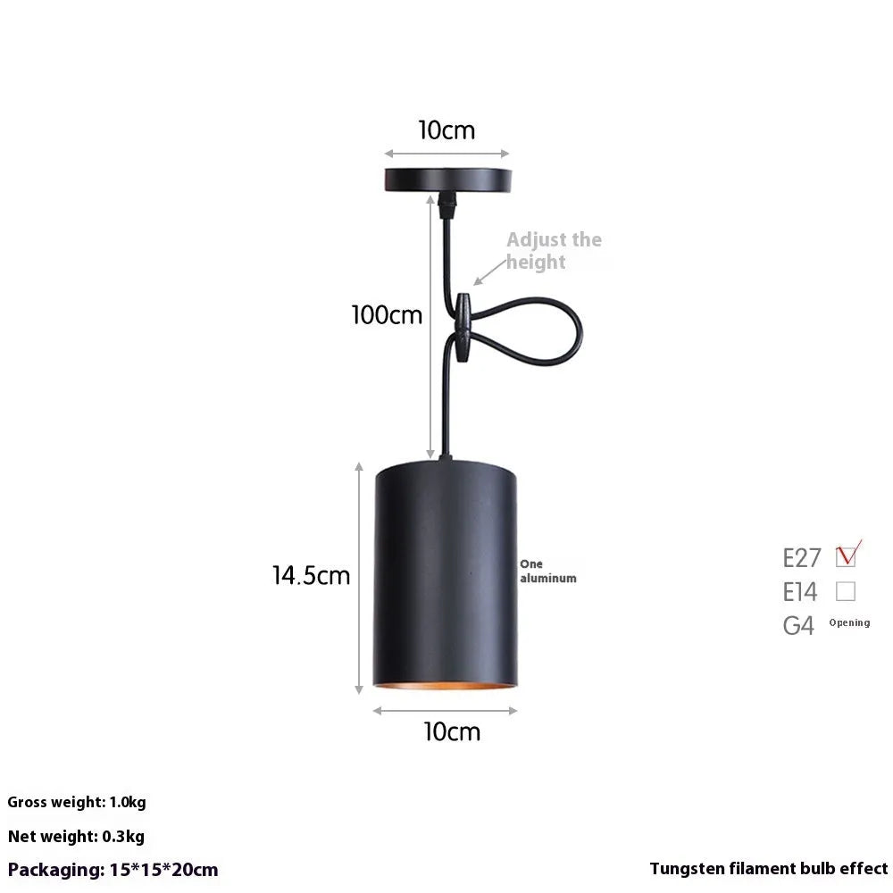 Retro iron art chandelier with matte black finish for bedroom or living room lighting